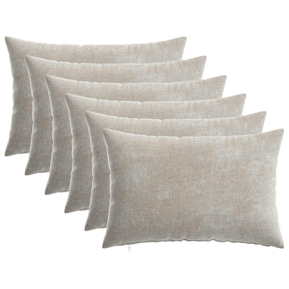 vidaXL Throw Pillow 6 pcs HEERLEN Light Grey 40 x 60 cm 2