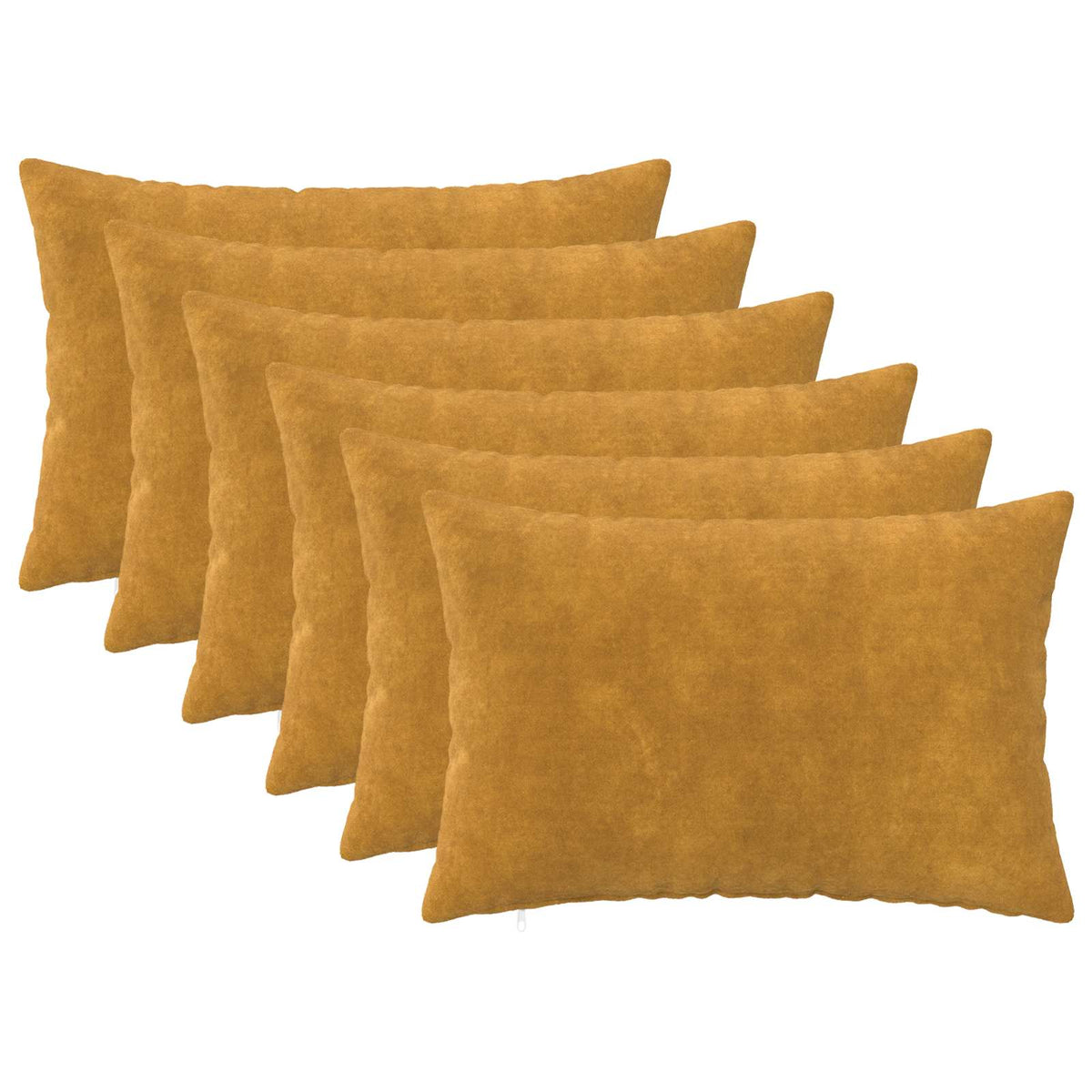 Throw Pillow HEERLEN Microfiber Fleece 6 pcs Yellow 40 x 60 cm