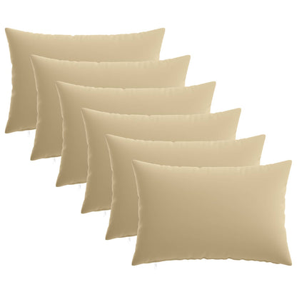Throw Pillow HEERLEN Polyester 6 pcs 40 x 60 cm Beige