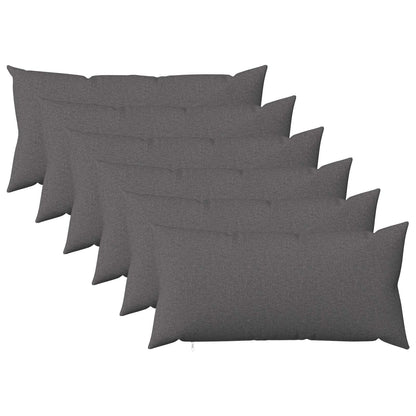 vidaXL Throw Pillow 6 pcs HEERLEN Light Grey 40 x 70 cm Fabric 2