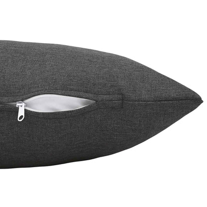 Throw Pillow HEERLEN Fabric 6 pcs 40 x 70 cm Dark grey