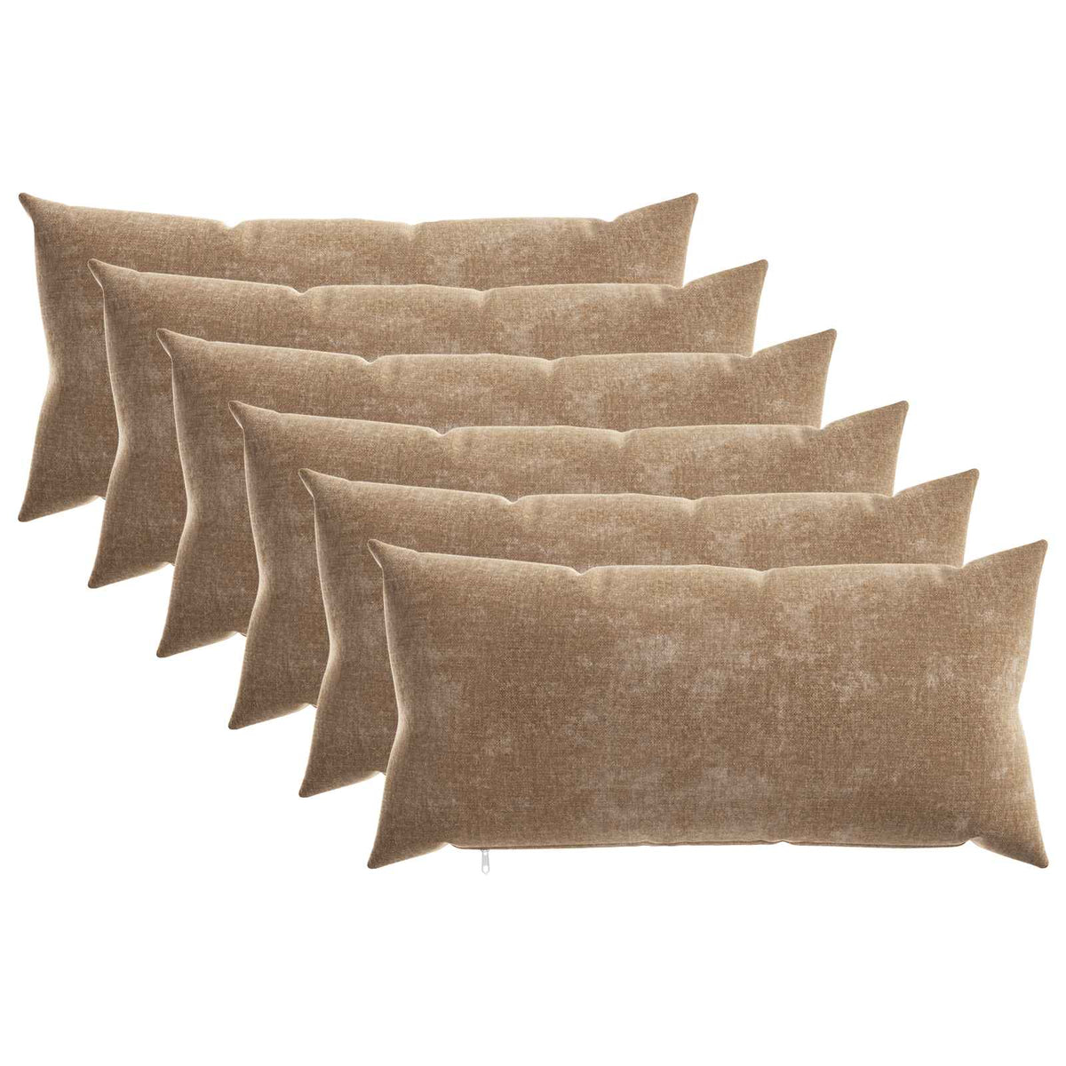 vidaXL Throw Pillow 6 pcs HEERLEN Brown 40 x 70 cm Chenille Fabric 2