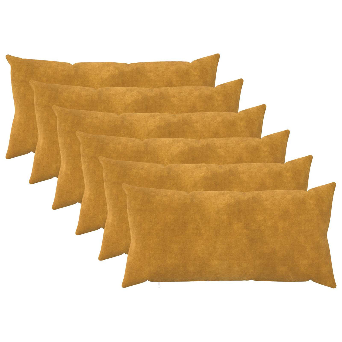 Throw Pillow HEERLEN Microfiber Fleece 6 pcs Yellow 40 x 70 cm