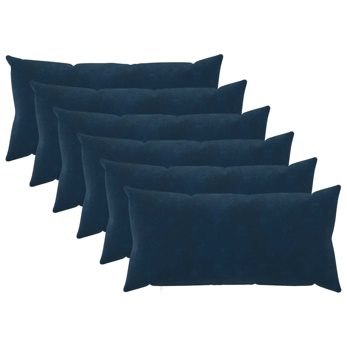 Throw Pillow HEERLEN Microfiber Fleece 6 pcs Blue 40 x 70 cm
