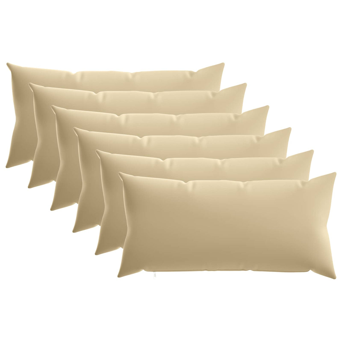 Throw Pillow HEERLEN Polyester 6 pcs 40 x 70 cm Beige