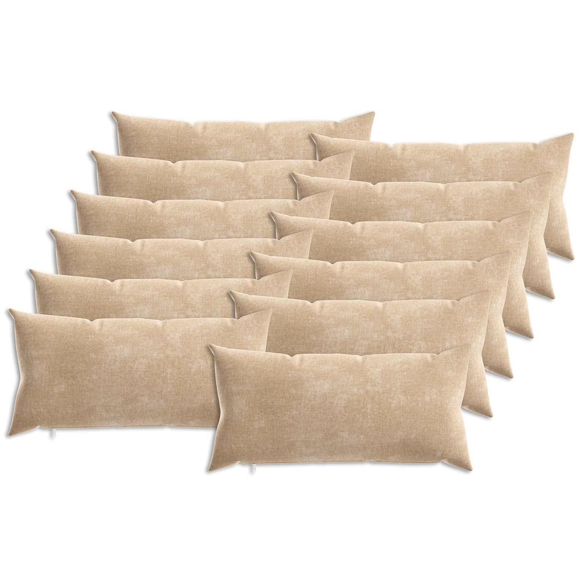 vidaXL Cushion with Pillow HEERLEN 12 pcs Taupe Chenille Fabric 2