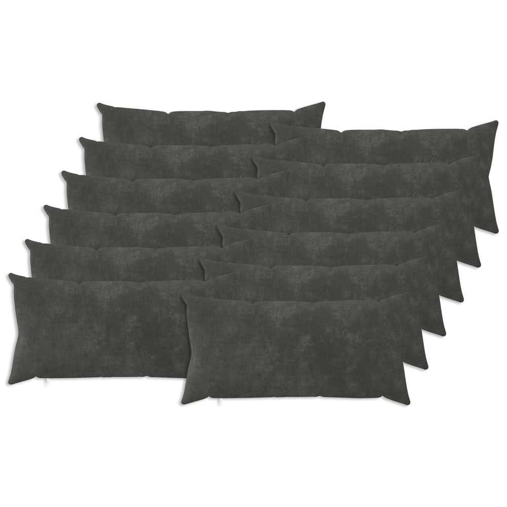 vidaXL Cushion with Pillow HEERLEN Microfiber Fleece 12 pcs 40 x 80 cm