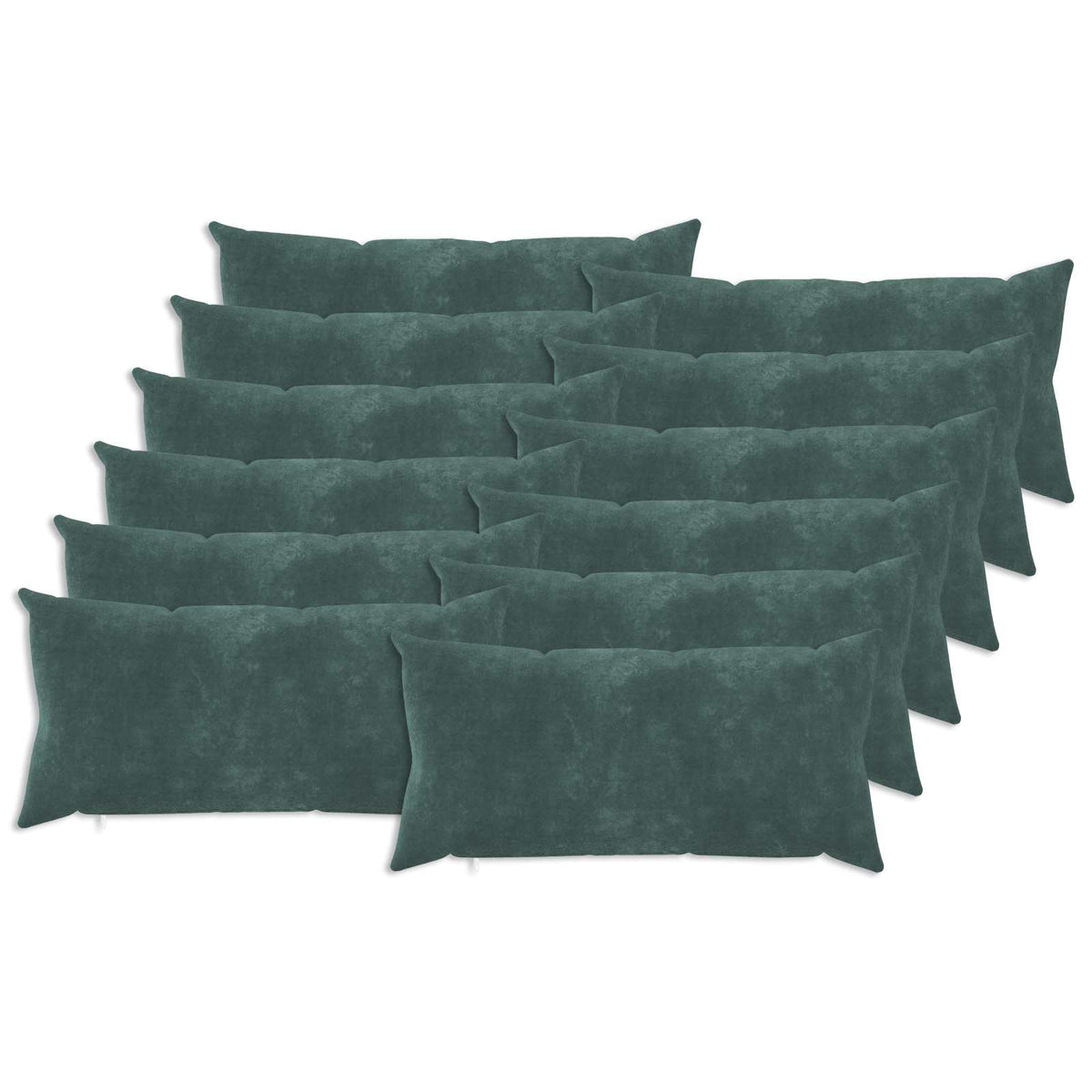 Cushion with Pillow HEERLEN Microfiber Fleece 12 pcs 40 x 80 cm Sea blue