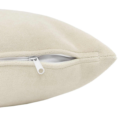 Throw Pillow HEERLEN Microfiber Fleece 2 pcs Cream 40 x 145 cm