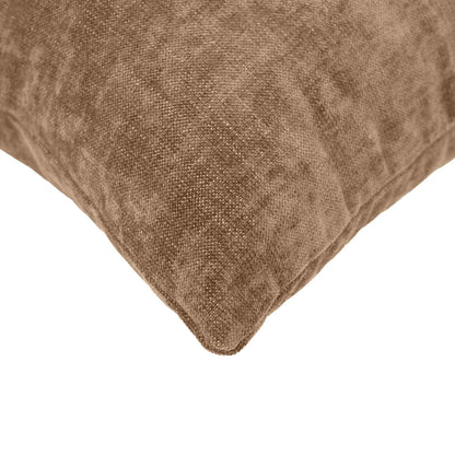 Throw Pillow HEERLEN Chenille Fabric 6 pcs Brown 45 x 45 cm