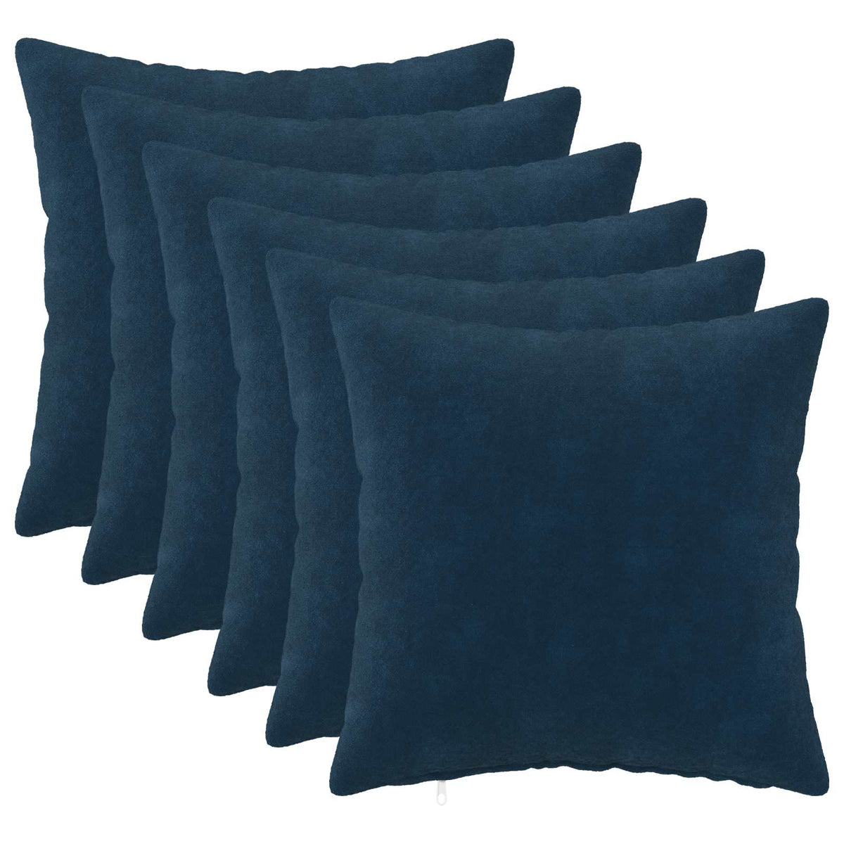 Throw Pillow HEERLEN Microfiber Fleece 6 pcs Blue 45 x 45 cm