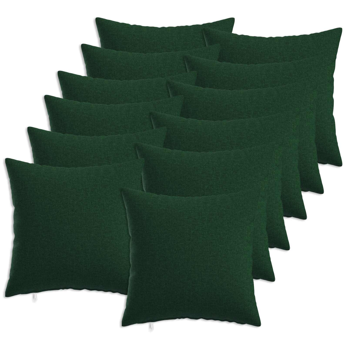 Throw Pillow HEERLEN Fabric 12 pcs 50 x 50 cm Dark green