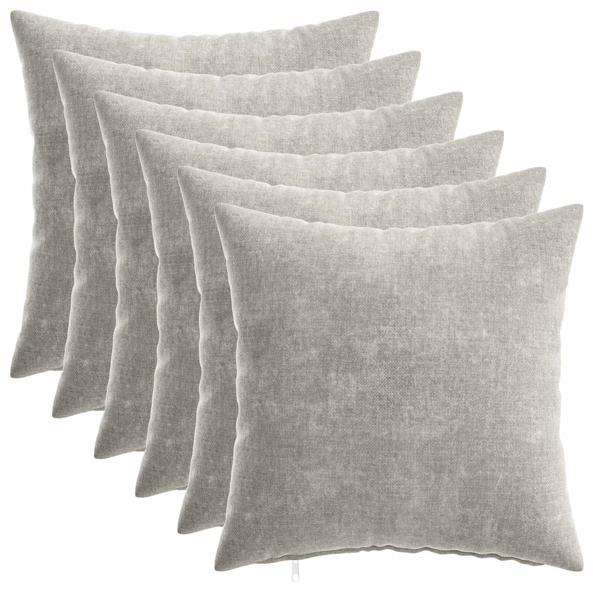 vidaXL Throw Pillow 6 pcs HEERLEN Light Grey 50 x 50 cm 2
