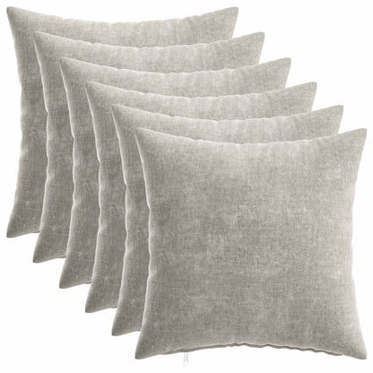 vidaXL Throw Pillow 6 pcs HEERLEN Light Grey 50 x 50 cm 2