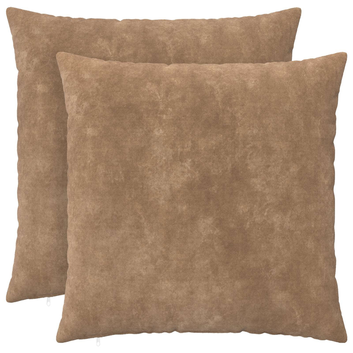 Throw Pillow HEERLEN Microfiber Fleece 2 pcs Taupe 70 x 70 cm