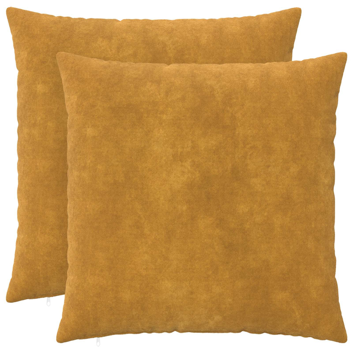 Throw Pillow HEERLEN Microfiber Fleece 2 pcs Yellow 70 x 70 cm
