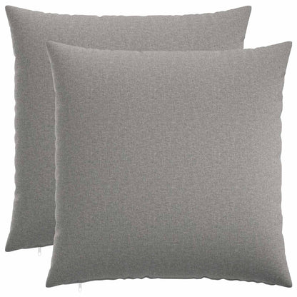 vidaXL Throw Pillow 2 pcs HEERLEN Cloud Grey 80 x 80 cm Fabric 2