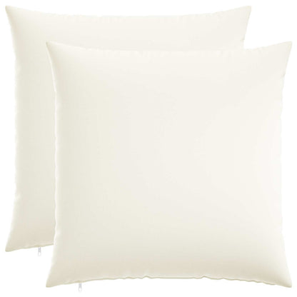 vidaXL Throw Pillow 2 pcs HEERLEN White 80 x 80 cm Fabric 2