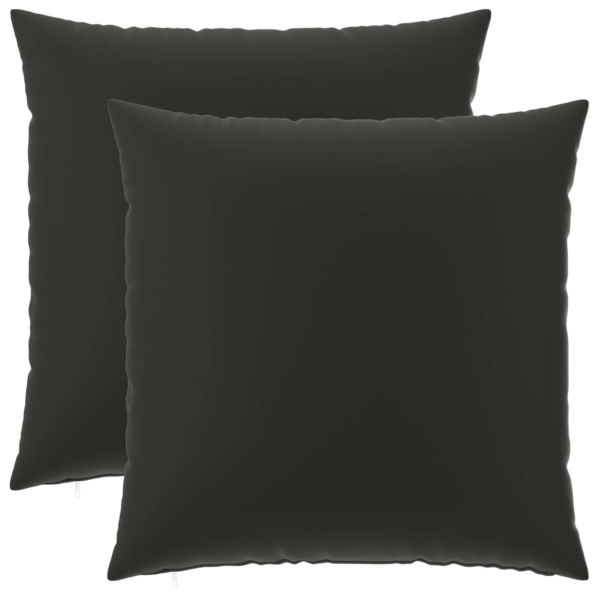 Throw Pillow HEERLEN Polyester 2 pcs Black 80 x 80 cm