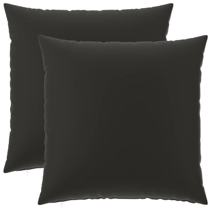 Throw Pillow HEERLEN Polyester 2 pcs Black 80 x 80 cm