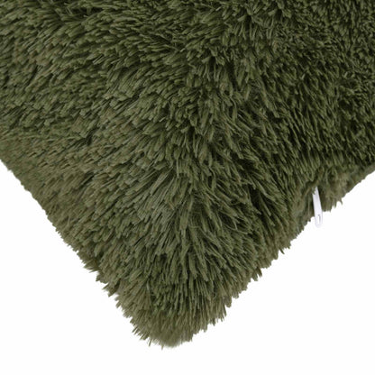 Throw Pillow HEERLEN PV Fleece 2 pcs Green 80 x 80 cm