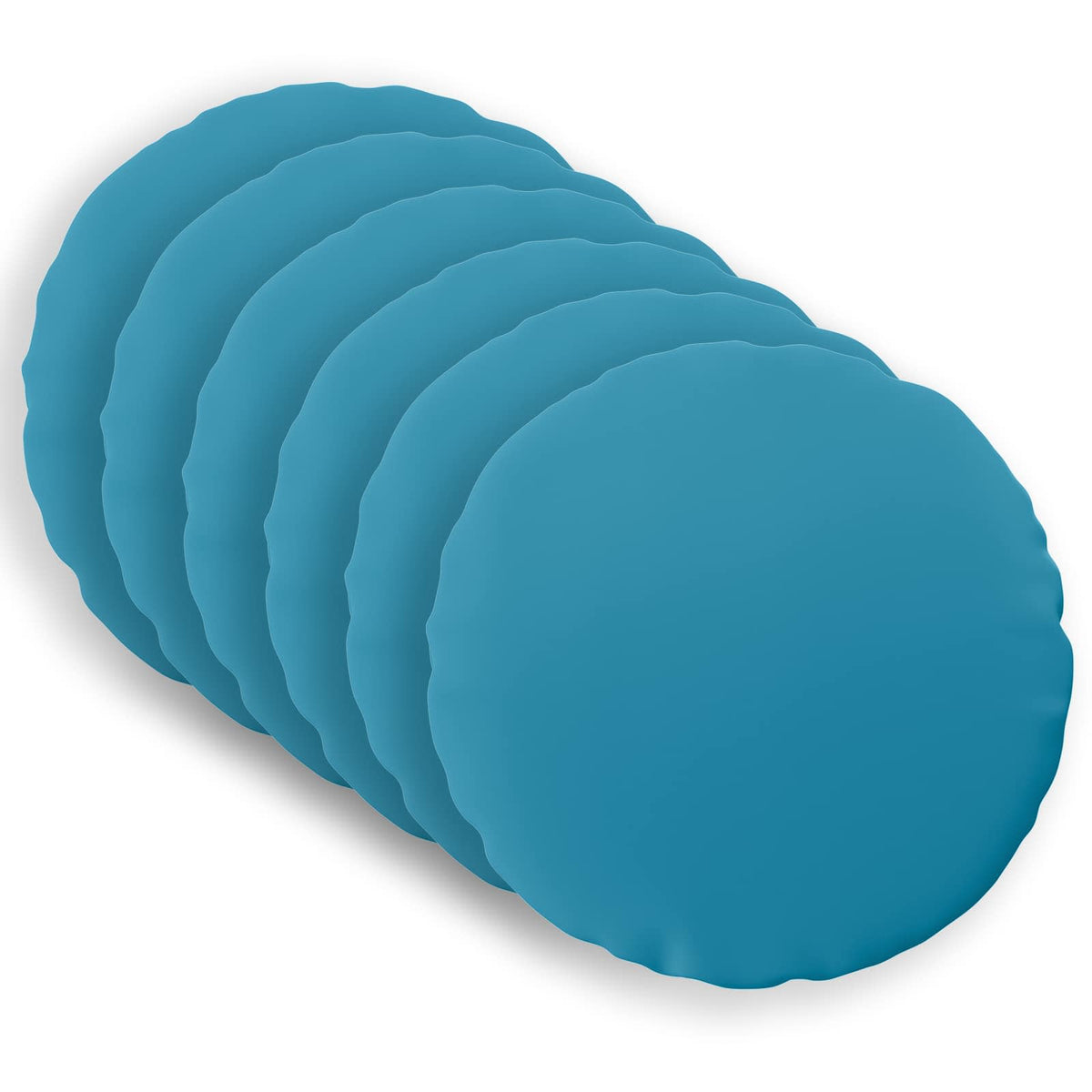vidaXL Throw Pillow 6 pcs HEERLEN Light Blue Dia. 50 cm Polyester 2