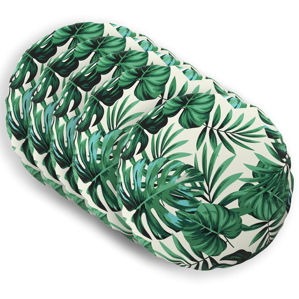 vidaXL Throw Pillow 6 pcs HEERLEN Leaf Pattern Dia. 50 cm Polyester 2