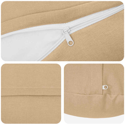 Throw Pillow HEERLEN Dia. 60 cm Fabric 6 pcs Ø 60 cm Cream