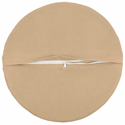 Throw Pillow HEERLEN Dia. 60 cm Fabric 6 pcs Ø 60 cm Cream