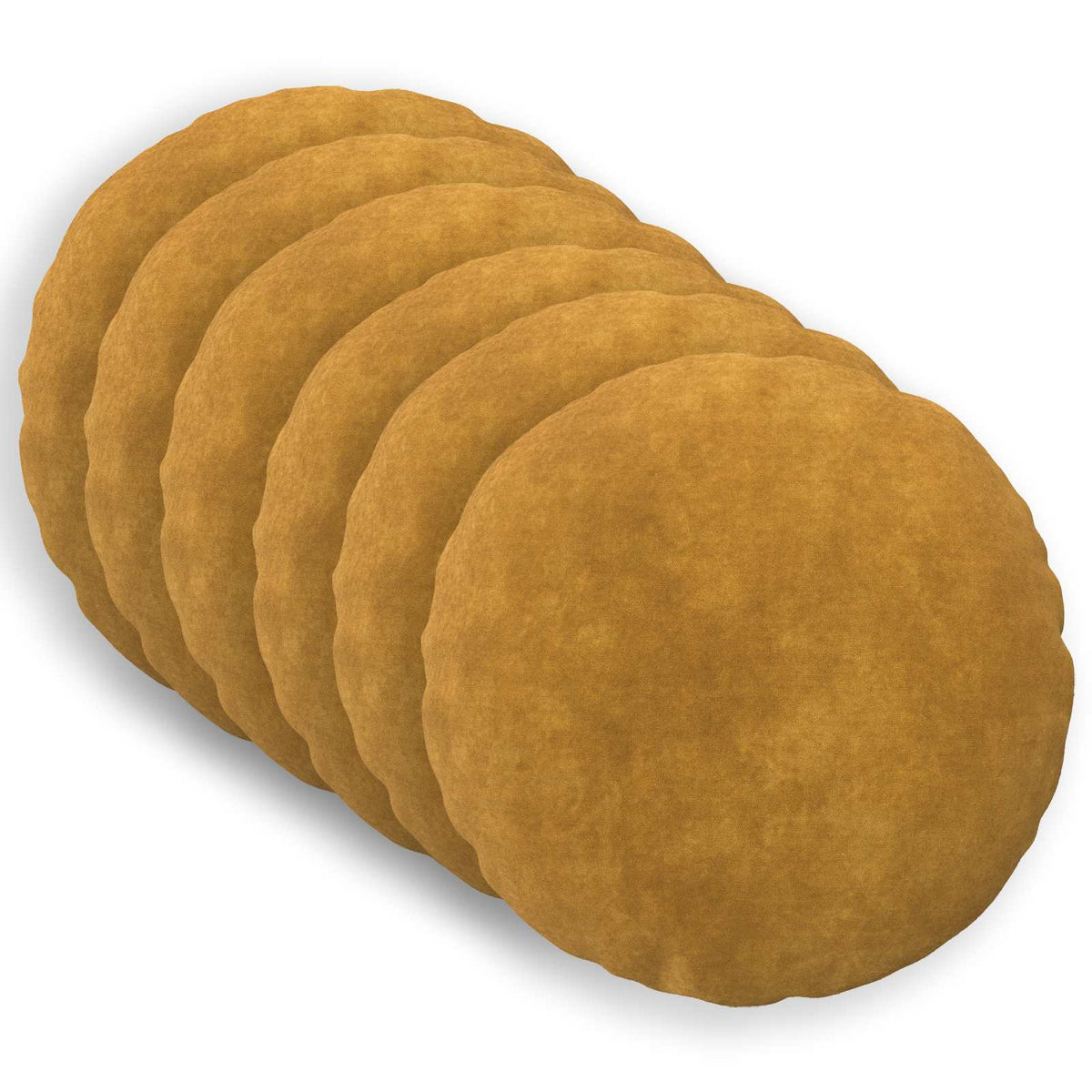 Throw Pillow HEERLEN Microfiber Fleece 6 pcs Yellow Ø 60 cm