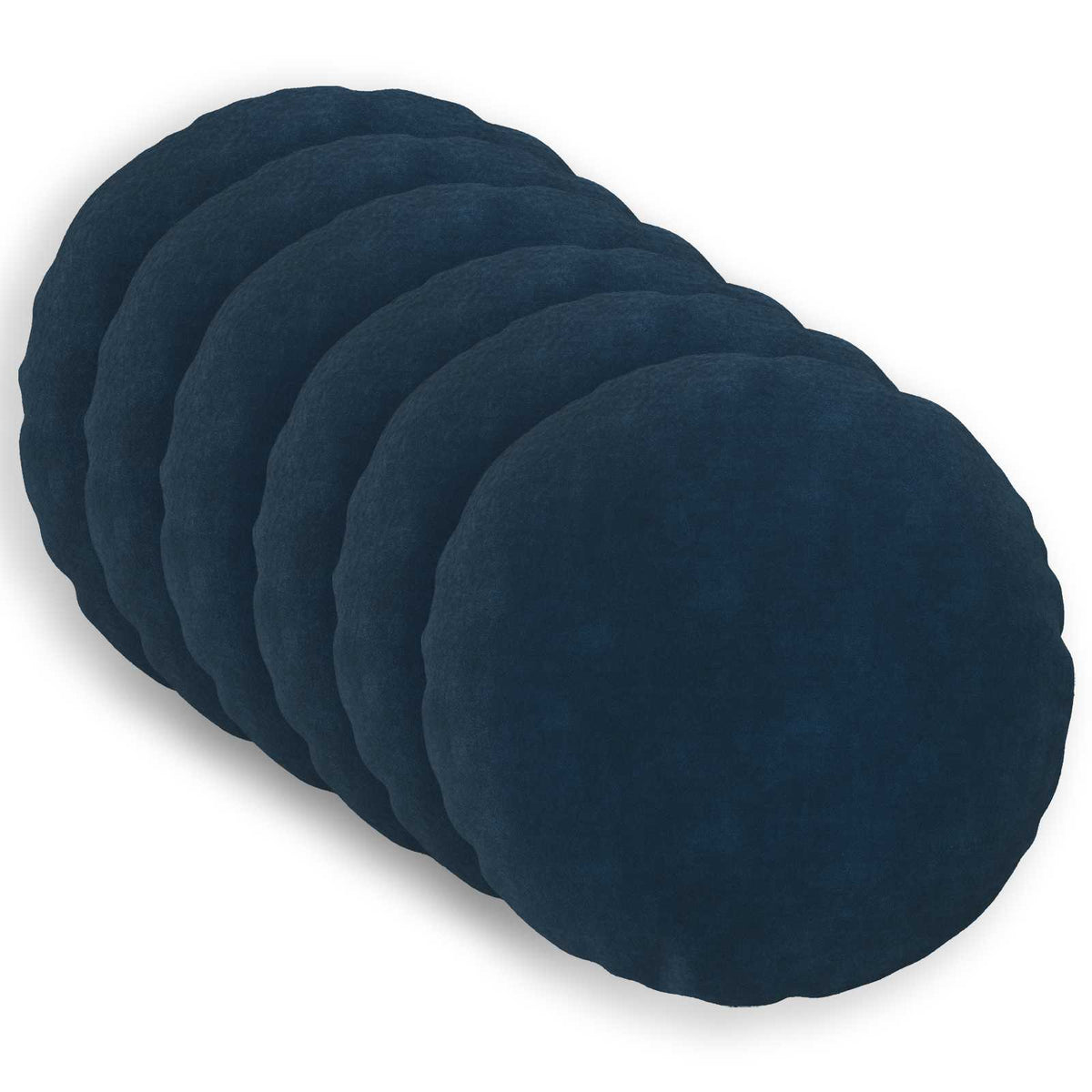Throw Pillow HEERLEN Microfiber Fleece 6 pcs Blue Ø 60 cm