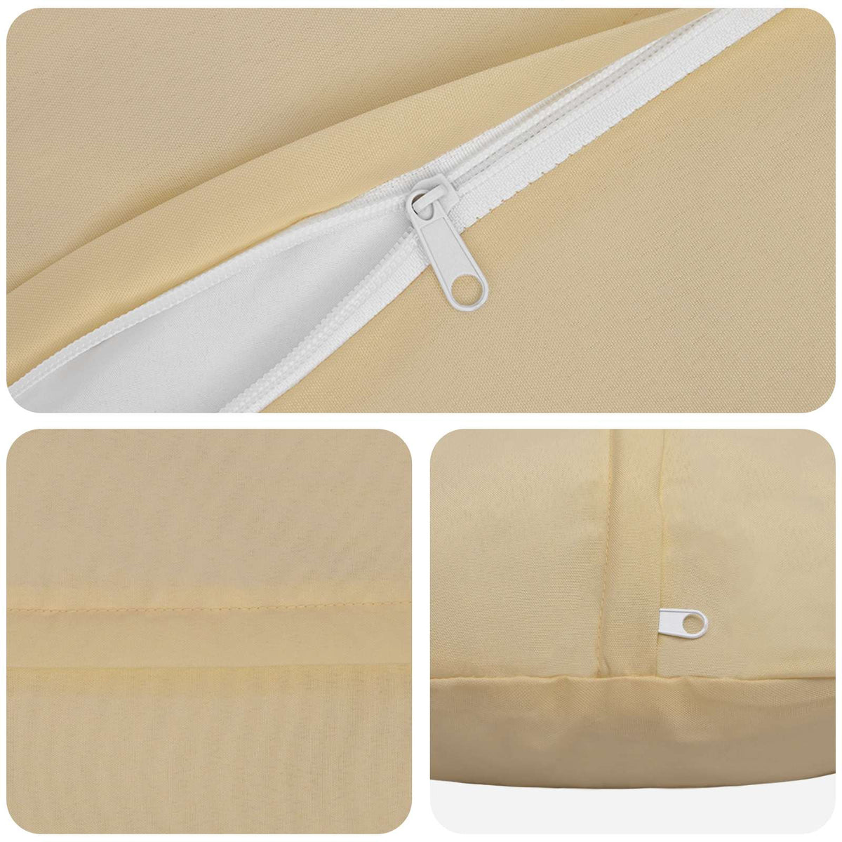 Throw Pillow HEERLEN Dia. 60 cm Polyester 6 pcs Ø 60 cm Beige