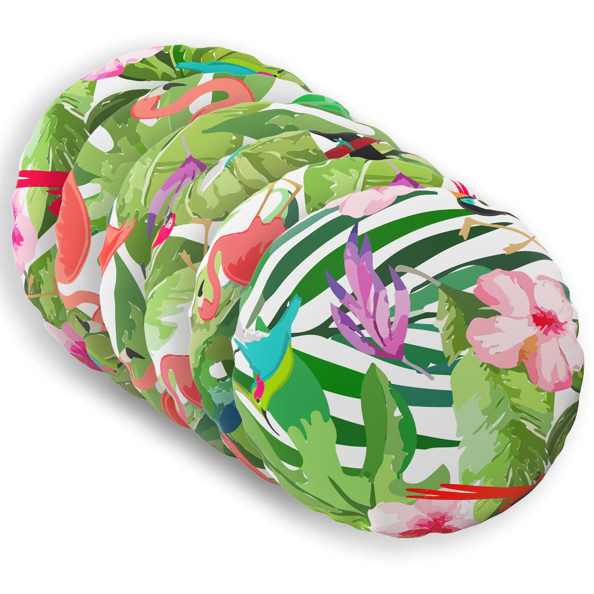 vidaXL Throw Pillow 6 pcs HEERLEN Multicolour Dia. 60 cm Polyester 2
