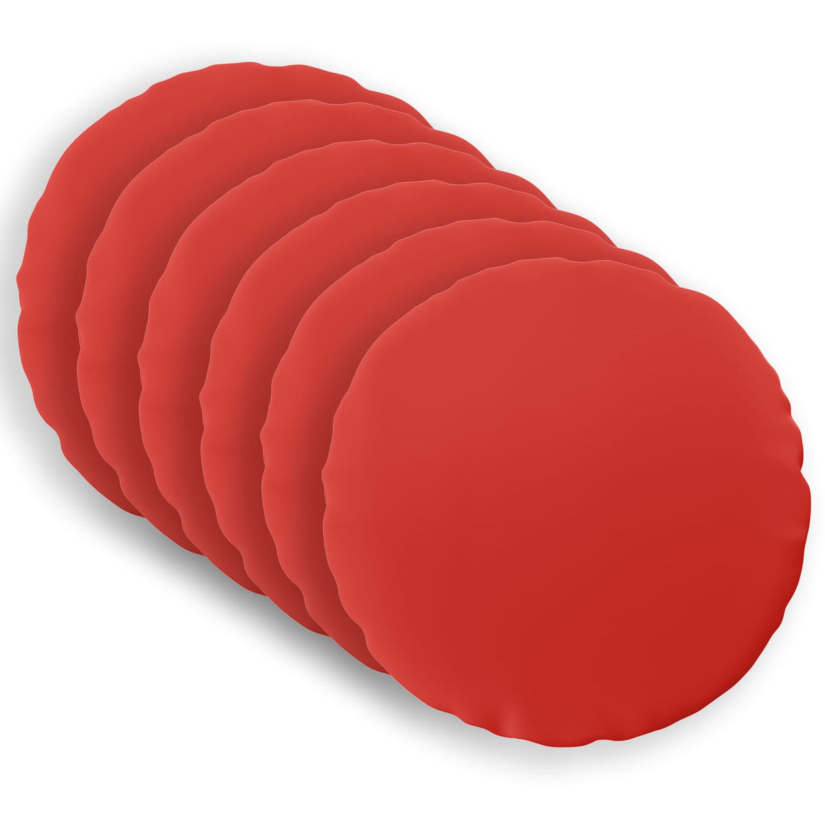 vidaXL Throw Pillow 6 pcs HEERLEN Red Dia. 60 cm Polyester 2
