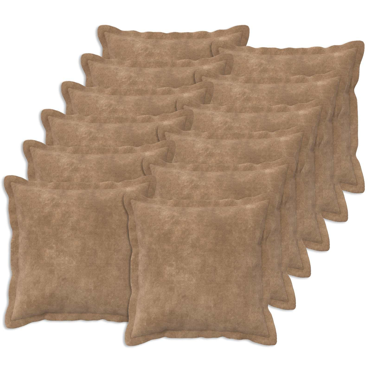 Cushion with Pillow HOUTEN Microfiber Fleece 12 pcs Width 40 cm Taupe 40 cm