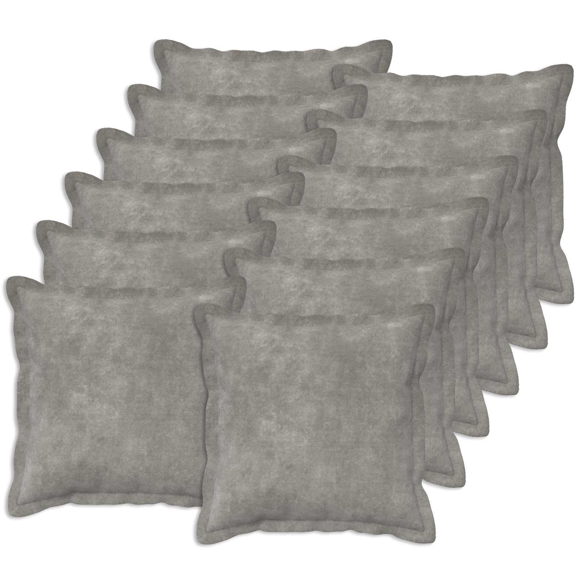 Cushion with Pillow HOUTEN Microfiber Fleece 12 pcs Width 40 cm Light grey 40 cm