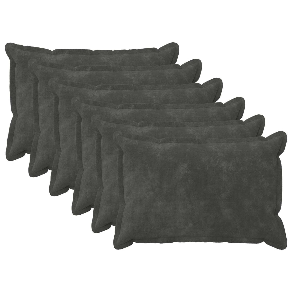 Throw Pillow HOUTEN 40 x 60 cm Microfiber Fleece 6 pcs Anthracite