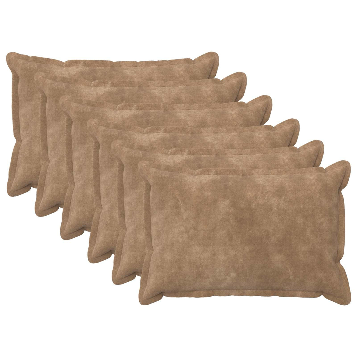 Throw Pillow HOUTEN 40 x 60 cm Microfiber Fleece 6 pcs Taupe
