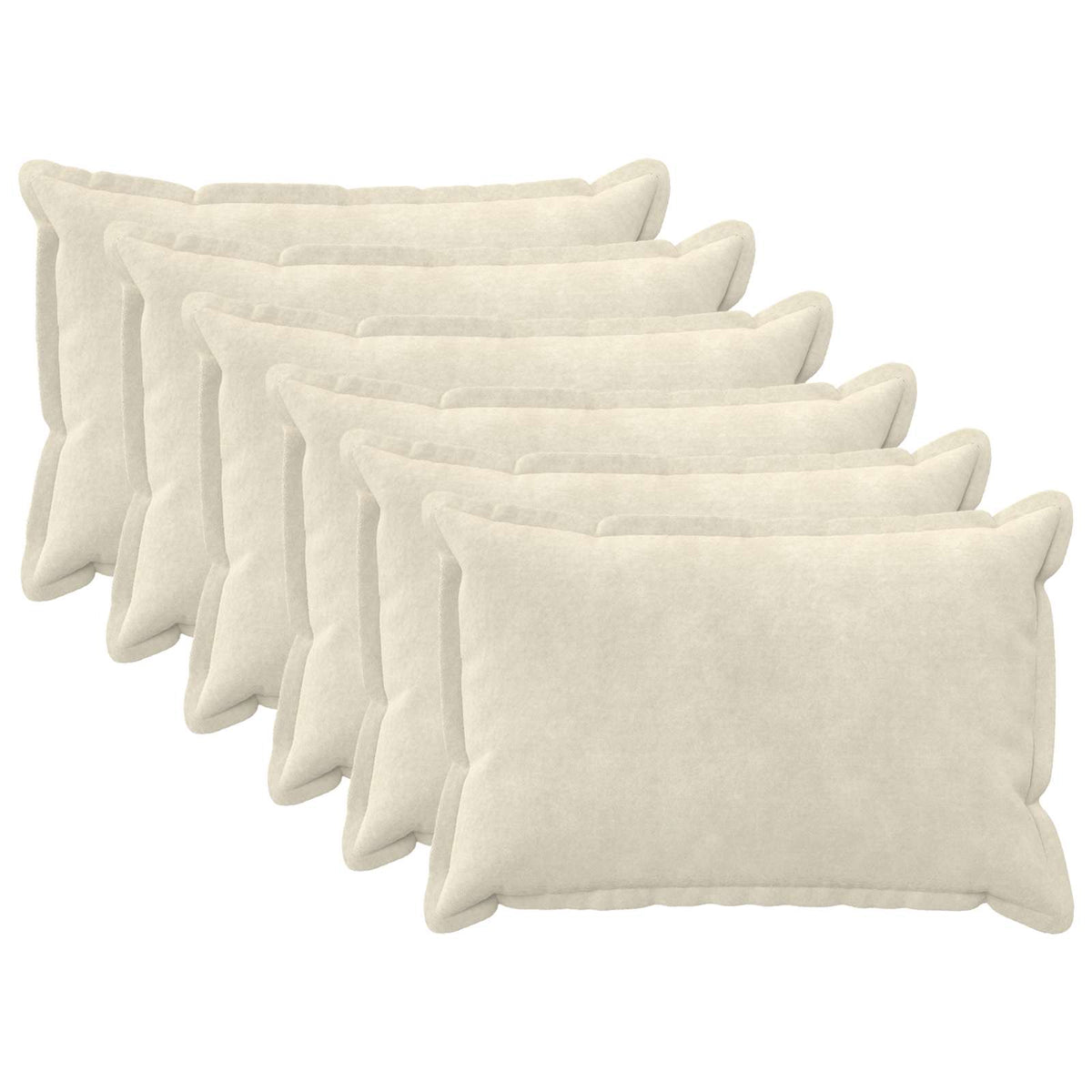 Throw Pillow HOUTEN 40 x 60 cm Microfiber Fleece 6 pcs Cream