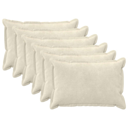 Throw Pillow HOUTEN 40 x 60 cm Microfiber Fleece 6 pcs Cream
