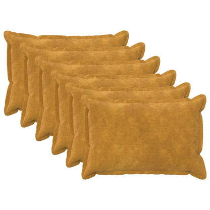 Throw Pillow HOUTEN 40 x 60 cm Microfiber Fleece 6 pcs Yellow
