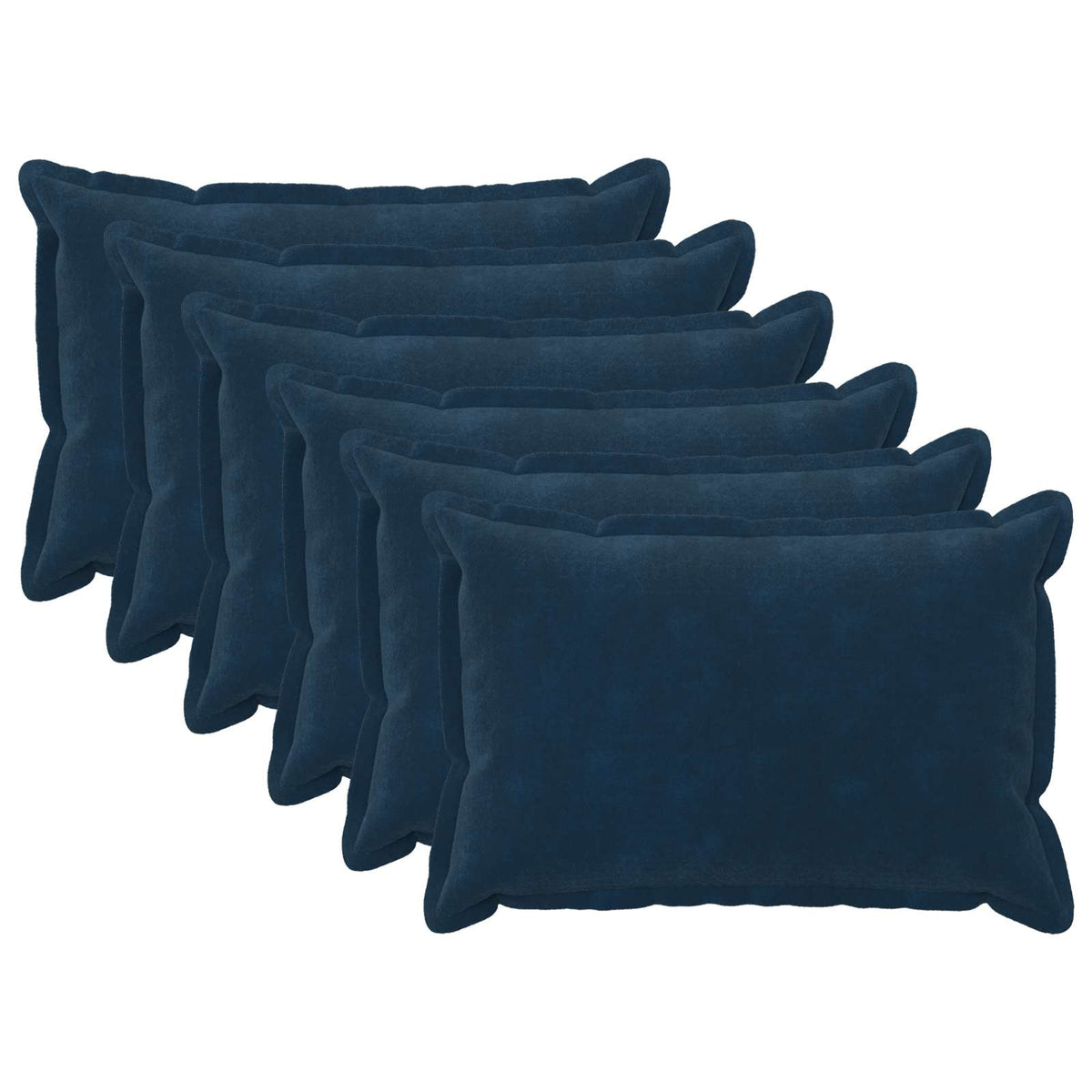 Throw Pillow HOUTEN 40 x 60 cm Microfiber Fleece 6 pcs Blue