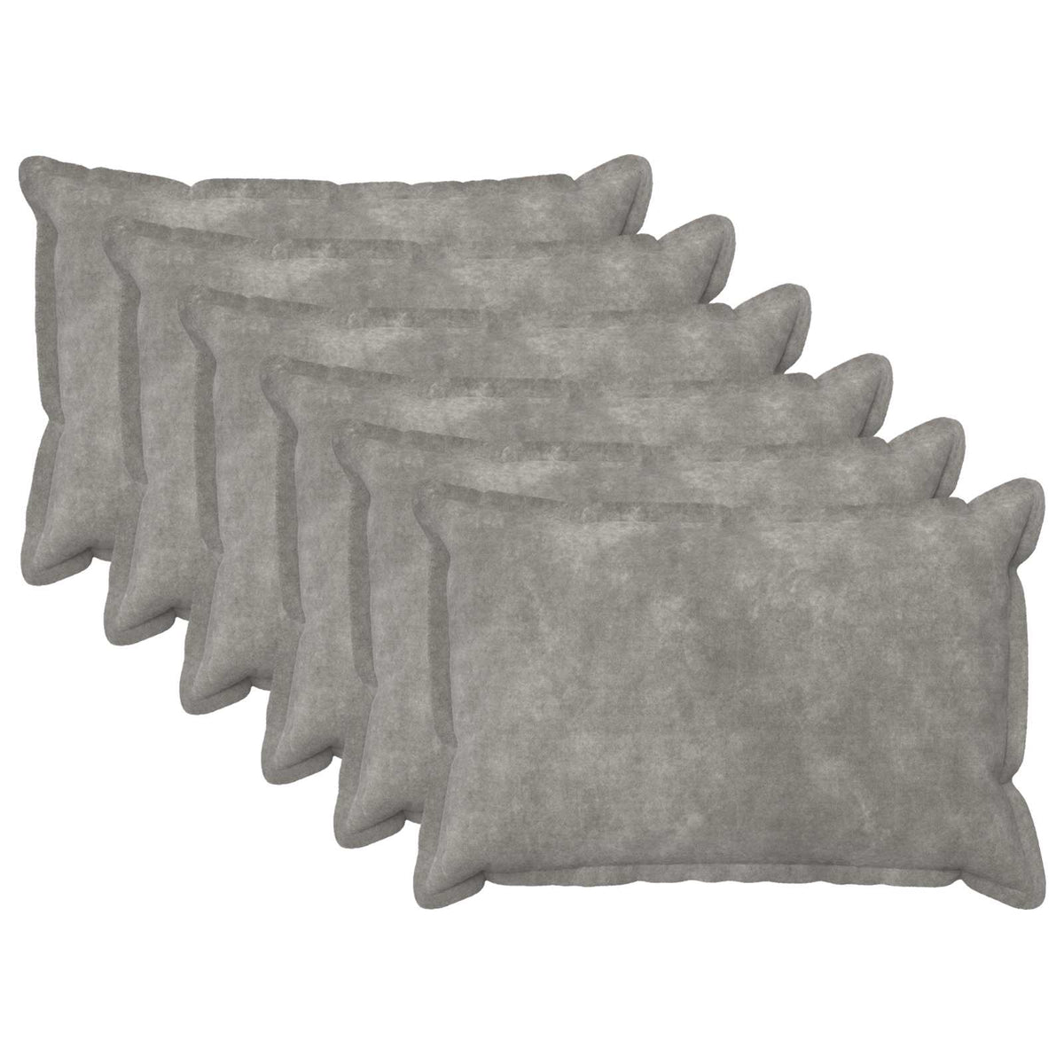 Throw Pillow HOUTEN 40 x 60 cm Microfiber Fleece 6 pcs Light grey