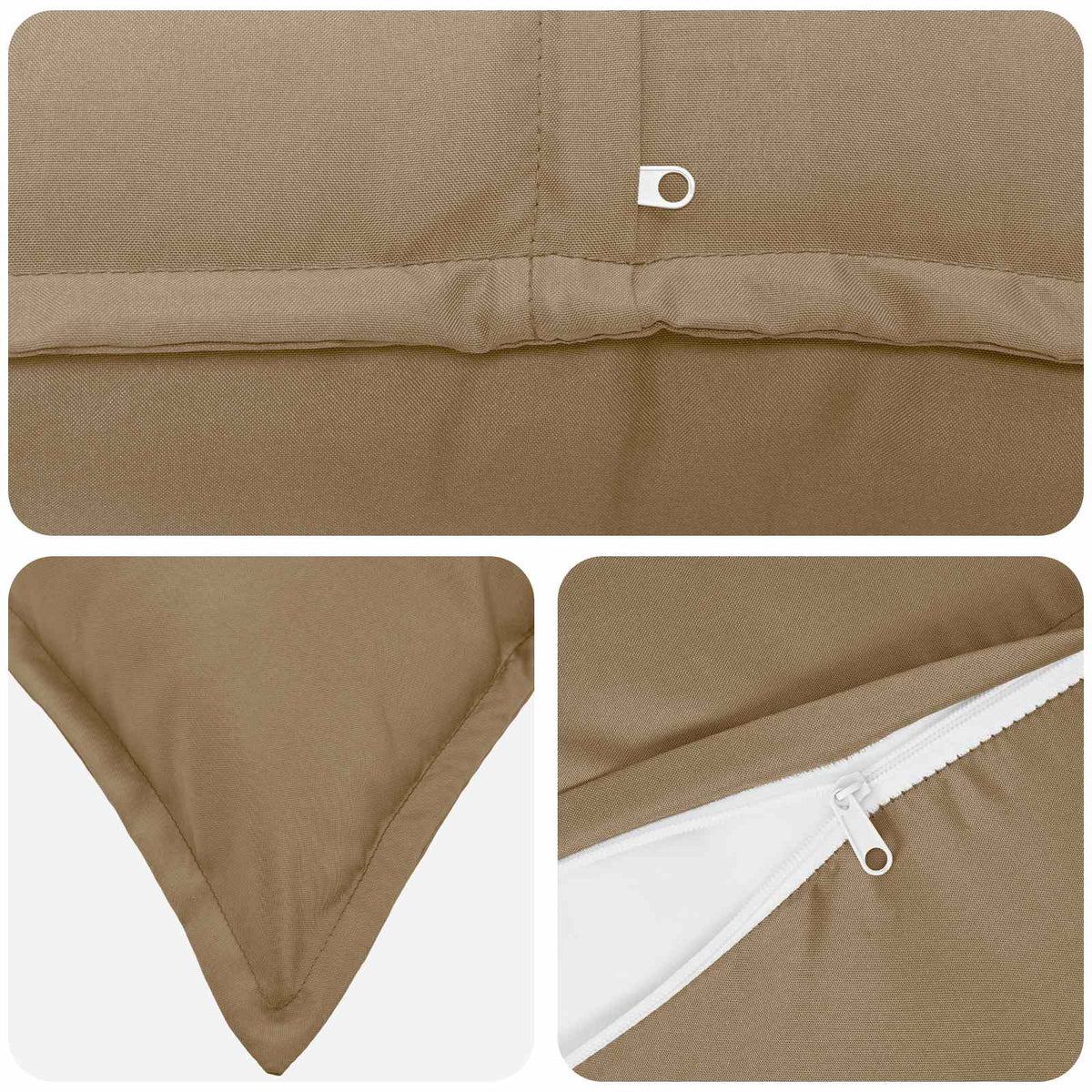 Throw Pillow HOUTEN 40 x 60 cm Polyester 6 pcs Taupe