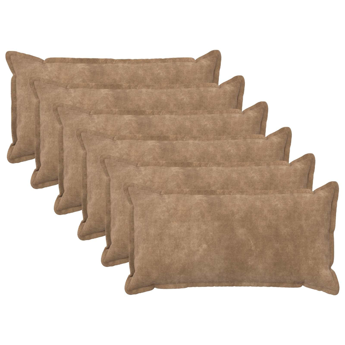 Throw Pillow HOUTEN 40 x 70 cm Microfiber Fleece 6 pcs Taupe