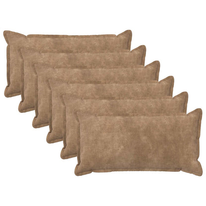 Throw Pillow HOUTEN 40 x 80 cm Microfiber Fleece 6 pcs Taupe
