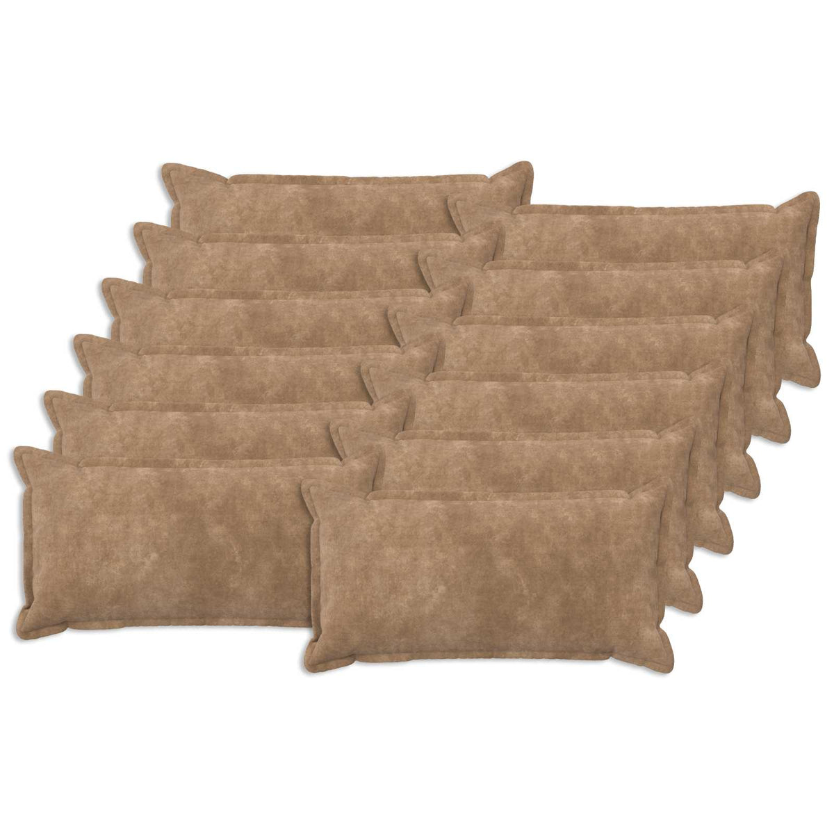 Cushion with Pillow HOUTEN Microfiber Fleece 12 pcs Width 40 cm Taupe 80 cm