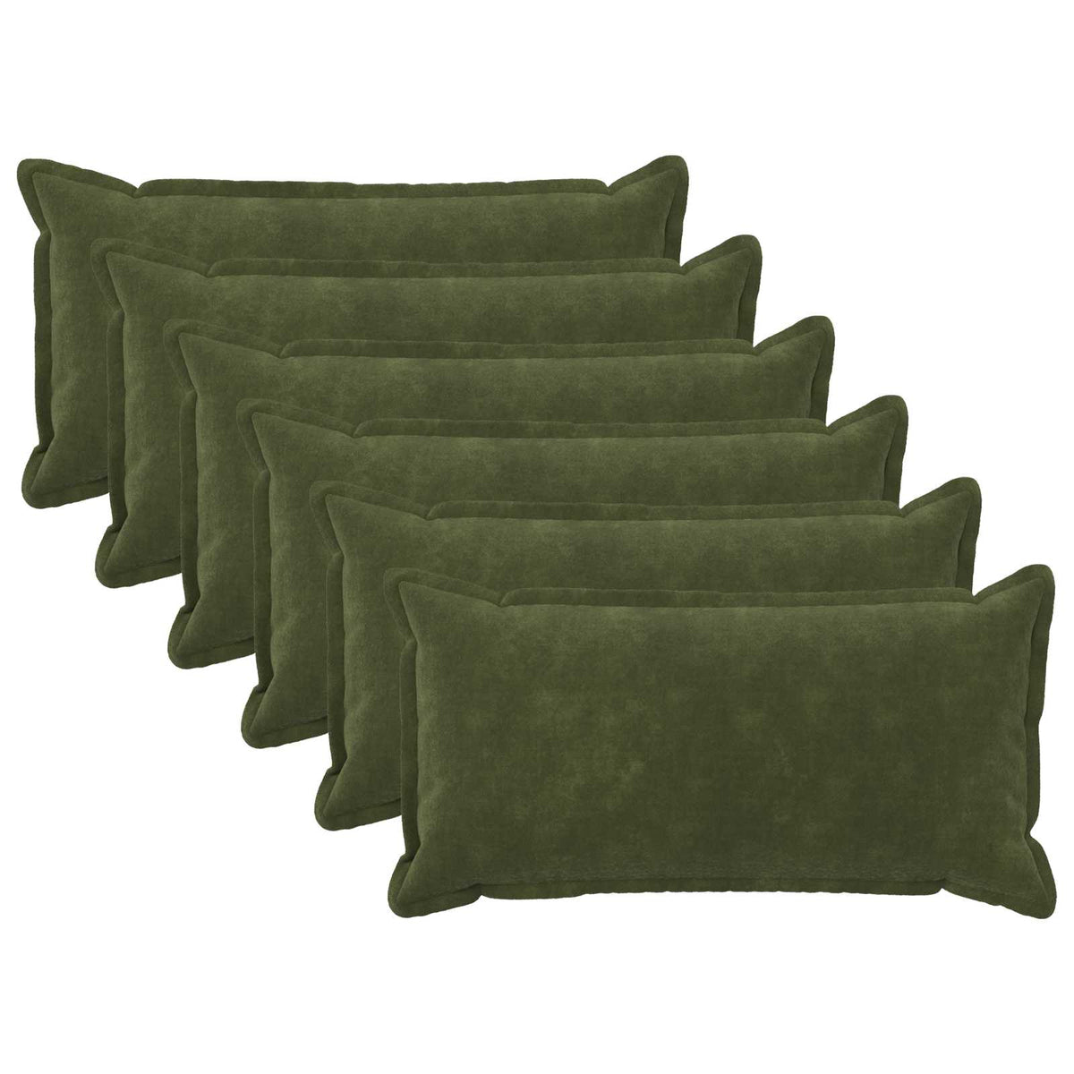 Throw Pillow HOUTEN 40 x 80 cm Microfiber Fleece 6 pcs Green