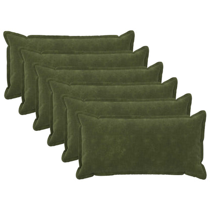 Throw Pillow HOUTEN 40 x 80 cm Microfiber Fleece 6 pcs Green