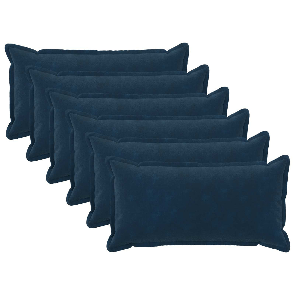 Throw Pillow HOUTEN 40 x 80 cm Microfiber Fleece 6 pcs Blue